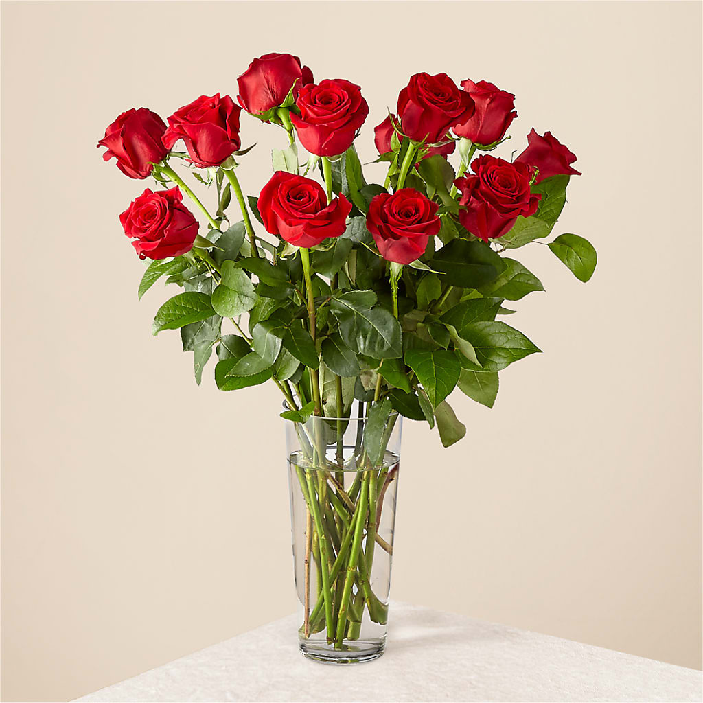 Long Stem Red Rose Bouquet – Friendly Flower Shop, San Angelo TX