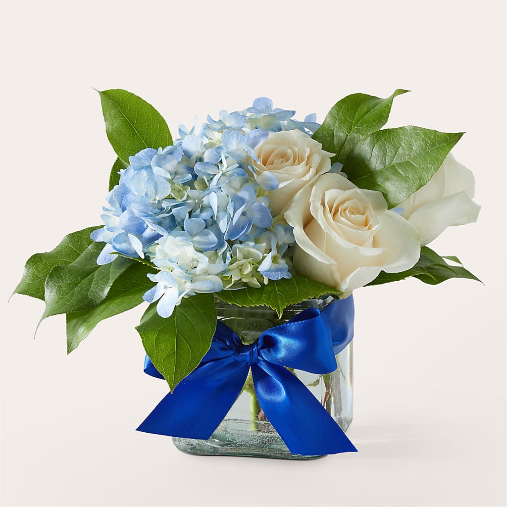 Sky Blue Delight Bouquet – Friendly Flower Shop, San Angelo TX