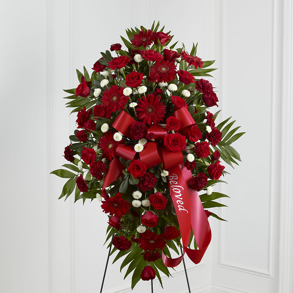 Treasured Memories Standing Spray – Friendly Flower Shop, San Angelo TX