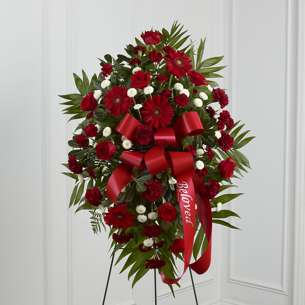Treasured Memories Standing Spray – Friendly Flower Shop, San Angelo TX