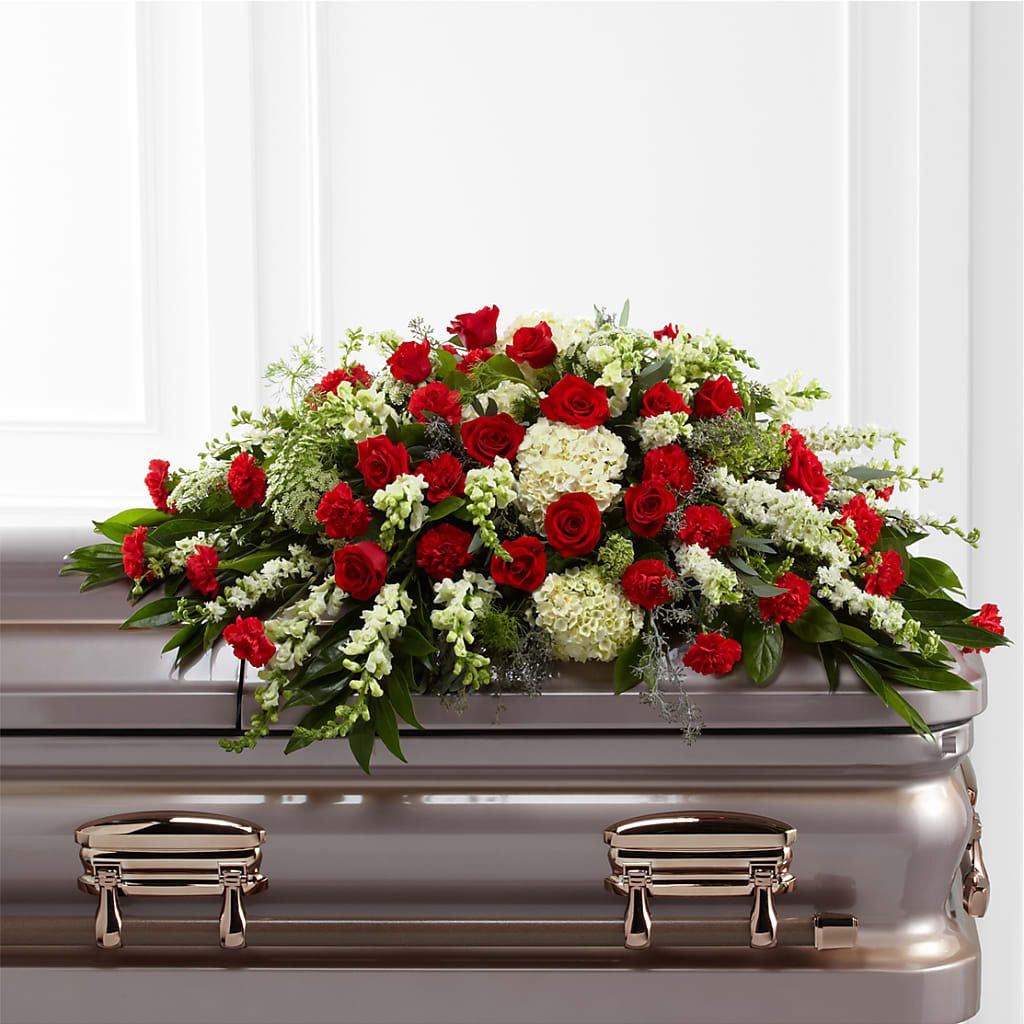 Sincerity Casket Spray – Friendly Flower Shop, San Angelo TX