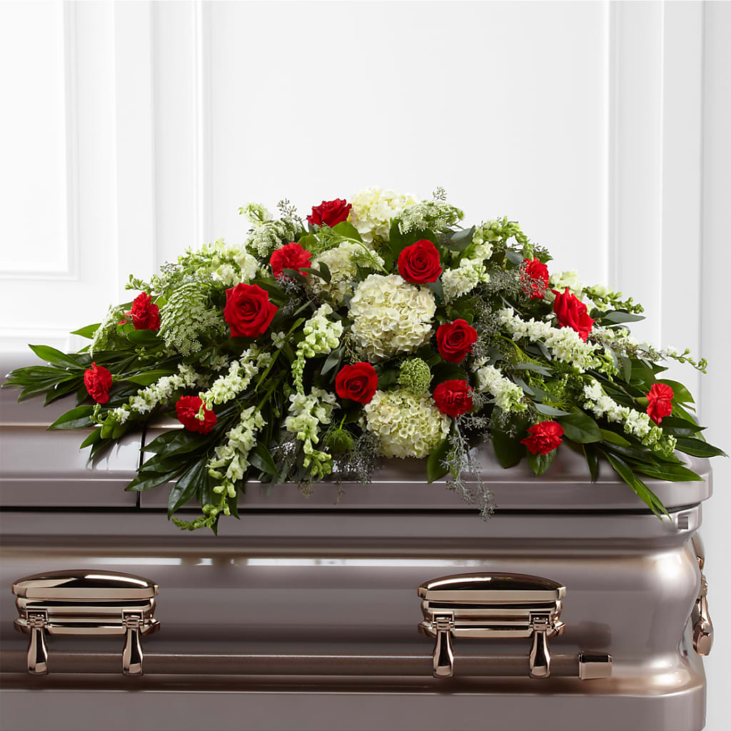 Sincerity Casket Spray – Friendly Flower Shop, San Angelo TX