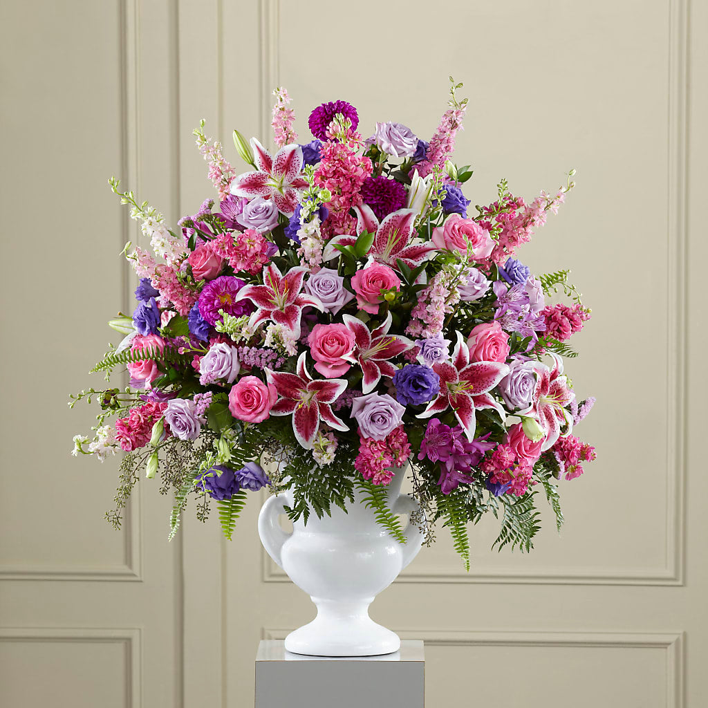 Peaceful Tribute Arrangement – Friendly Flower Shop, San Angelo TX