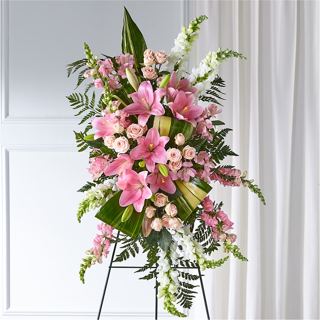 Elegant Embrace Standing Spray – Friendly Flower Shop, San Angelo TX