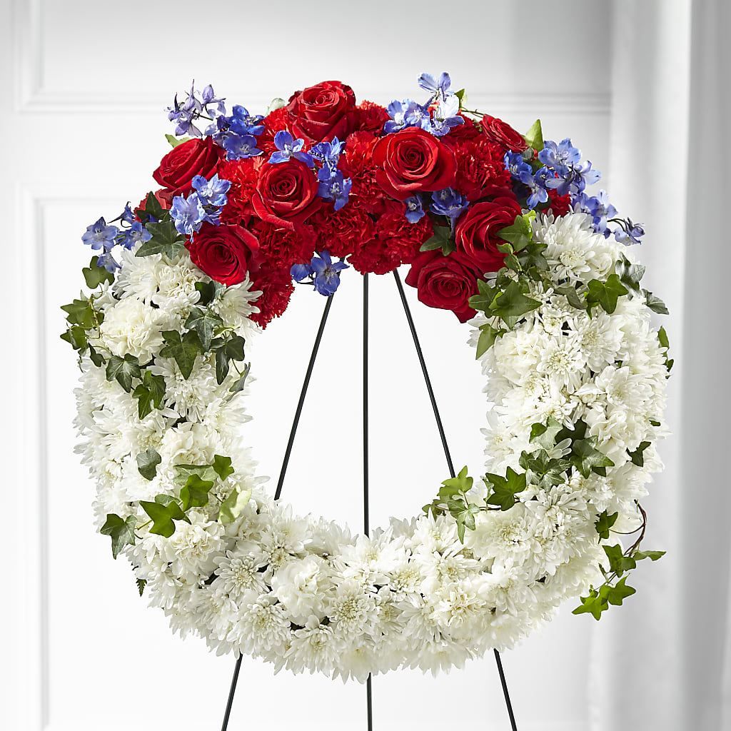 Patriotic Passion Wreath – Friendly Flower Shop, San Angelo TX