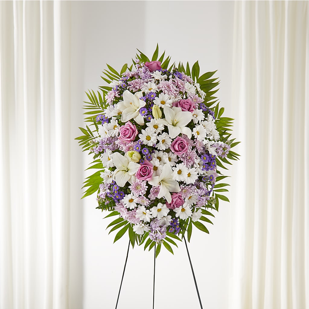 Surrounded by Love Standing Spray – Friendly Flower Shop, San Angelo TX