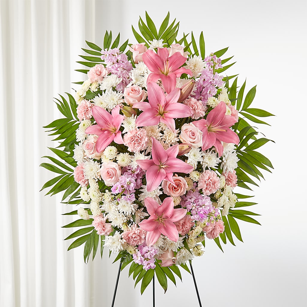 Offering Solace Standing Spray – Friendly Flower Shop, San Angelo TX