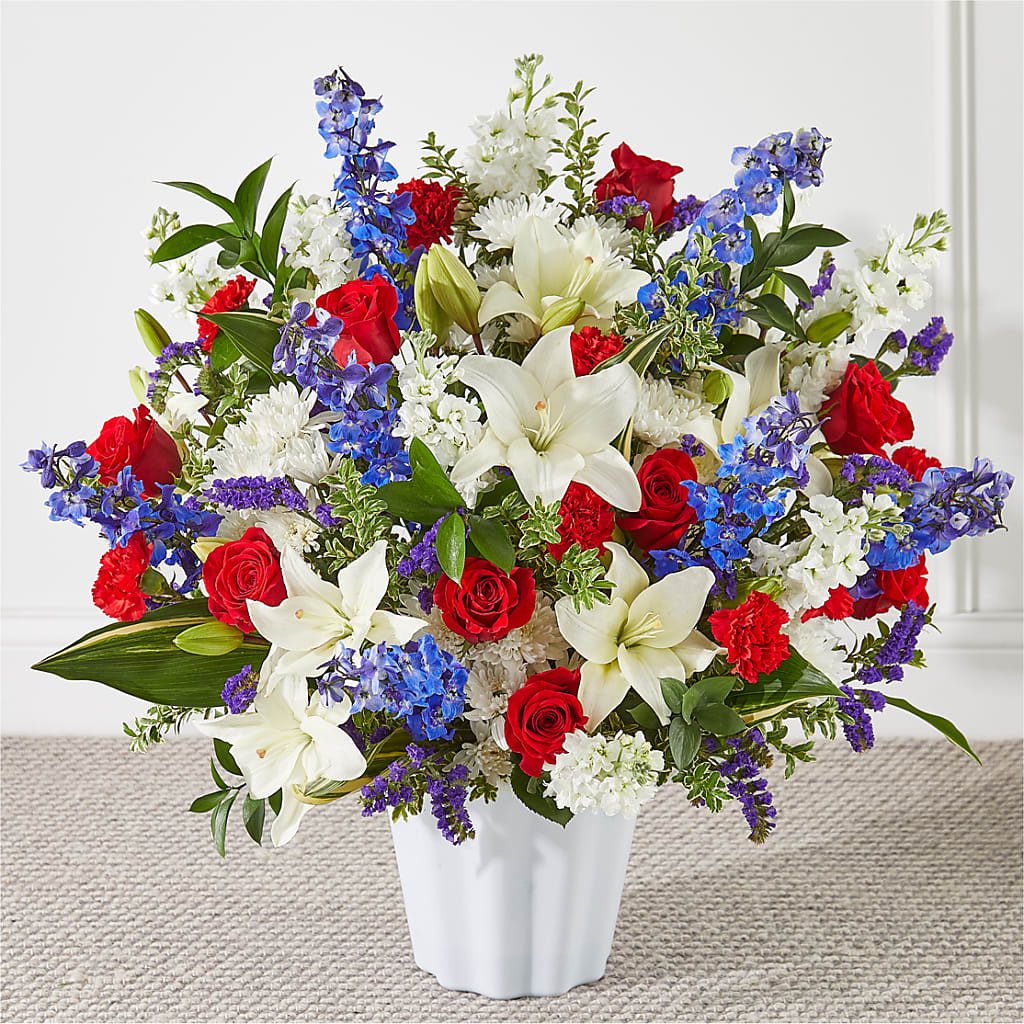 Consoled Floor Basket – Friendly Flower Shop, San Angelo TX