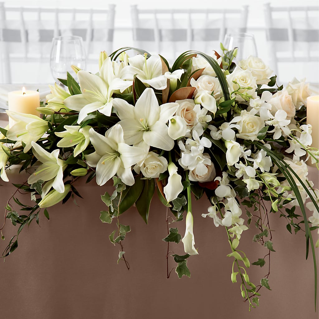 White Linen Arrangement – Friendly Flower Shop, San Angelo TX