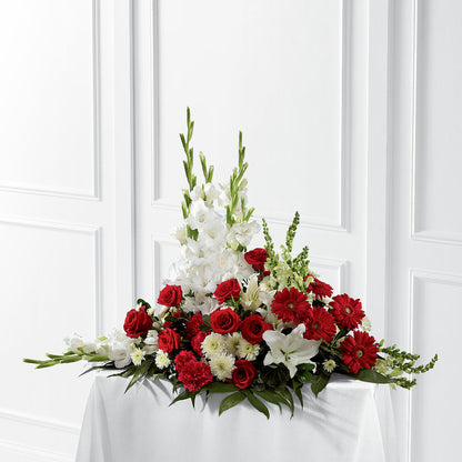 Crimson & White Arrangement –  Friendly Flower Shop, San Angelo TX