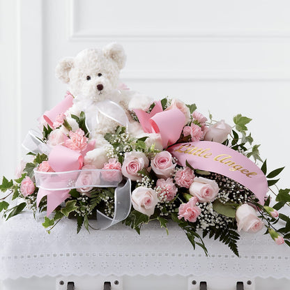 Touch of Sympathy Casket Spray –  Friendly Flower Shop, San Angelo TX