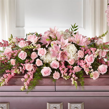 Life & Remembrance Casket Spray –  Friendly Flower Shop, San Angelo TX