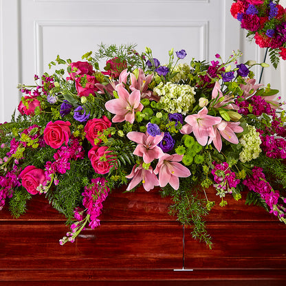 Radiant Tribute Casket Spray –  Friendly Flower Shop, San Angelo TX