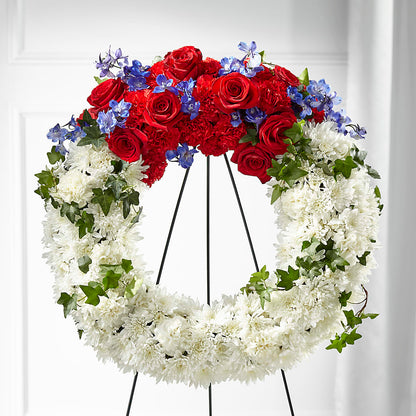 Patriotic Passion Wreath –  Friendly Flower Shop, San Angelo TX