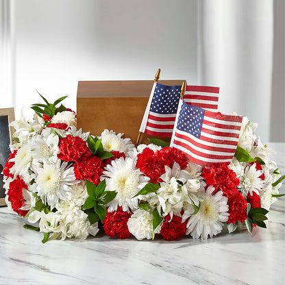 Spirit of Patriotism Cremation Adornment –  Friendly Flower Shop, San Angelo TX