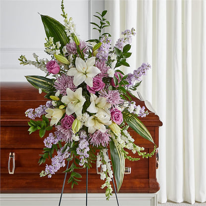 Grateful Hearts Standing Spray –  Friendly Flower Shop, San Angelo TX