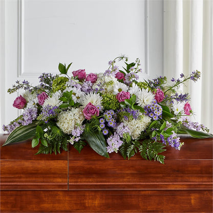 Meadows of Serenity Casket Spray –  Friendly Flower Shop, San Angelo TX