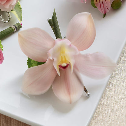 Pink Cymbidium Boutonniere –  Friendly Flower Shop, San Angelo TX